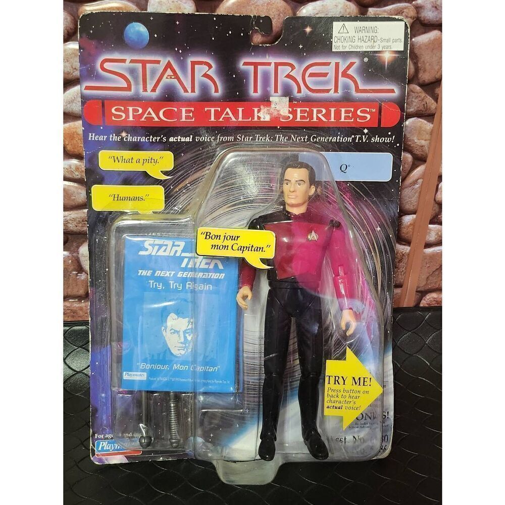 Q SPACE TALK SERIES 7" ACTION FIGURE Star Trek Next Generation 1995 Playmates #A